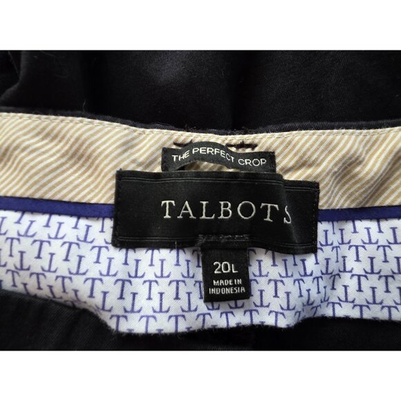 Talbots Womens The Perfect Crop Pants 20L Black - Picture 3 of 4